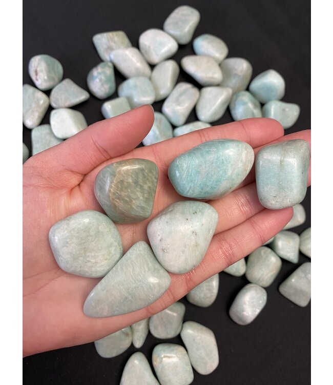 Amazonite Tumbled Stones, Polished Amazonite, Grade A; 4 sizes available, purchase individual or bulk