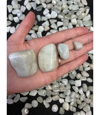 Aquamarine Tumbled Stones, Polished Aquamarine, Grade A; 4 sizes available, purchase individual or bulk