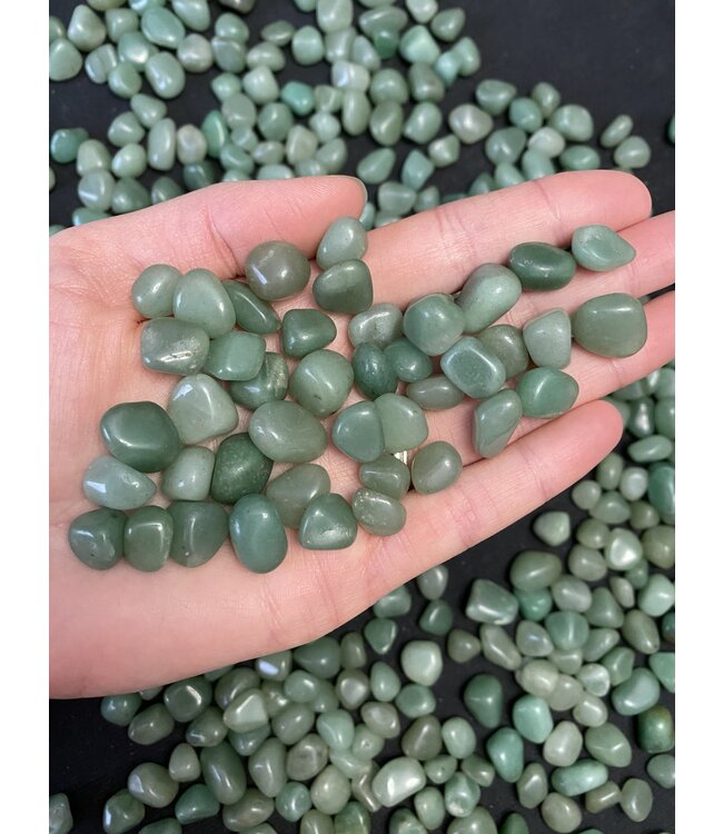 Green Aventurine Tumbled Stones, Polished Green Aventurine, Grade A; 4 sizes available, purchase individual or bulk