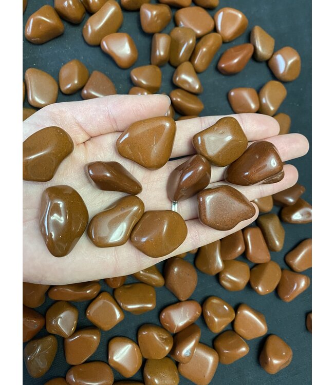 Red Jasper Tumbled Stones, Polished Red Jasper, Grade A; 4 sizes available, purchase individual or bulk