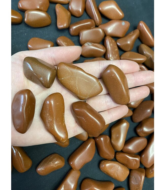Red Jasper Tumbled Stones, Polished Red Jasper, Grade A; 4 sizes available, purchase individual or bulk