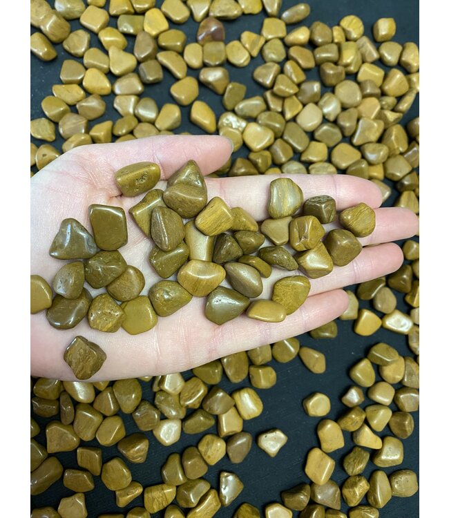 Yellow Jasper Tumbled Stones, Polished Yellow Jasper, Grade A; 4 sizes available, purchase individual or bulk