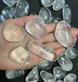 Clear Quartz Tumbled Stones, Polished Clear Quartz, Grade A; 4 sizes available, purchase individual or bulk