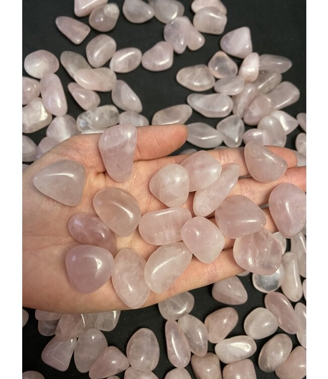 Rose Quartz Tumbled Stones, Polished Rose Quartz, Grade A; 4 sizes available, purchase individual or bulk