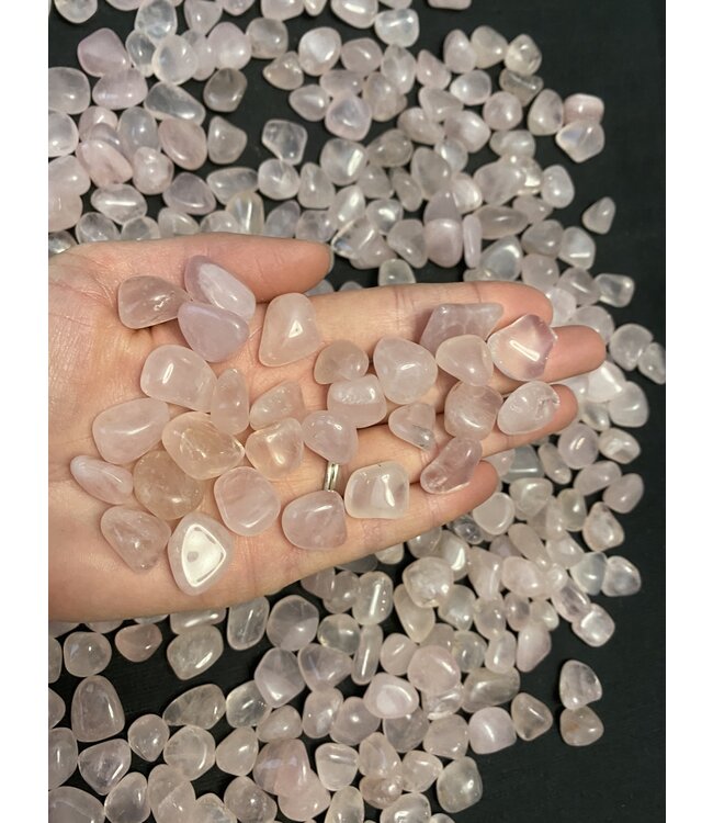 Rose Quartz Tumbled Stones, Polished Rose Quartz, Grade A; 4 sizes available, purchase individual or bulk