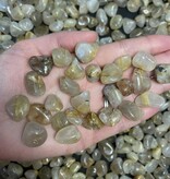 Rutilated Quartz Tumbled Stones, Polished Rutilated Quartz, Grade A; 4 sizes available, purchase individual or bulk