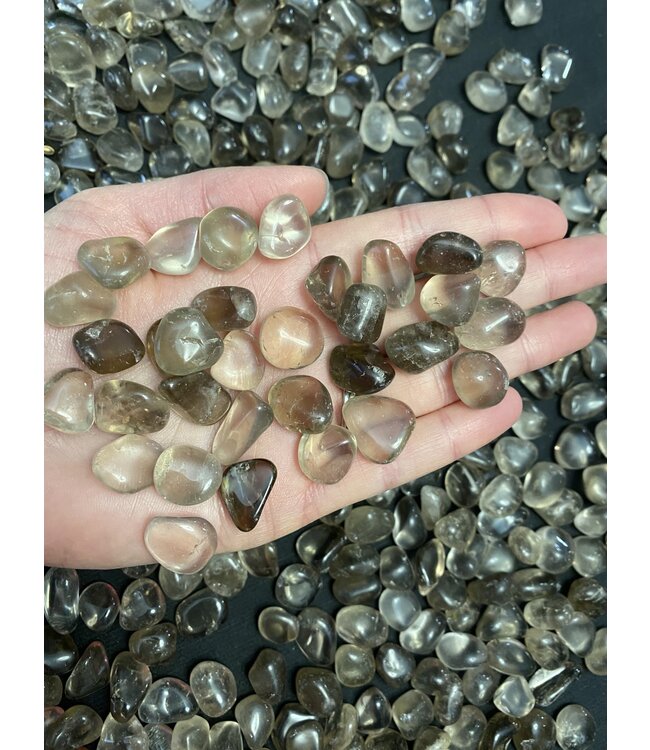 Smoky Quartz Tumbled Stones, Polished Smoky Quartz, Grade A; 4 sizes available, purchase individual or bulk