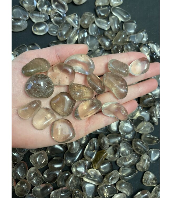 Smoky Quartz Tumbled Stones, Polished Smoky Quartz, Grade A; 4 sizes available, purchase individual or bulk