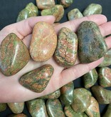 Unakite Tumbled Stones, Polished Unakite, Grade A; 4 sizes available, purchase individual or bulk