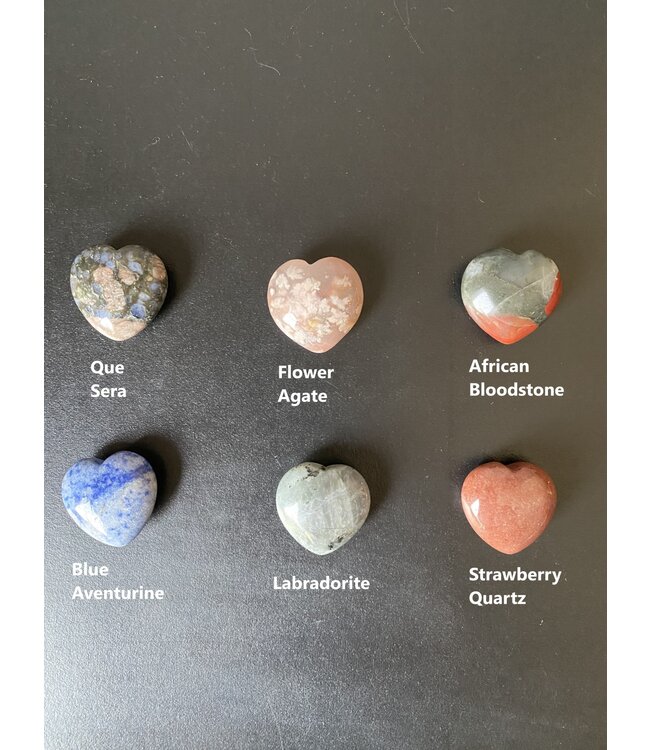 Mini Hearts, Baby Hearts, 32 Stone Types Available, choose your stone type