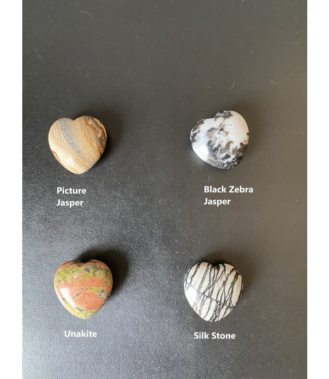 Mini Hearts, Baby Hearts, 32 Stone Types Available, choose your stone type