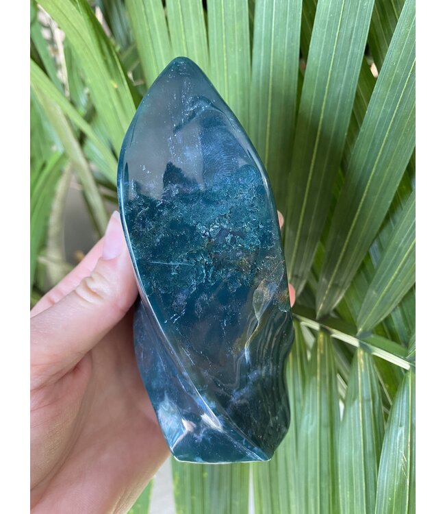 Moss Agate Flame 7, 469gr *disc.*