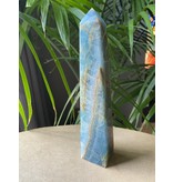 Blue Banded Calcite (Blue Onyx) Tower #8, 551gr