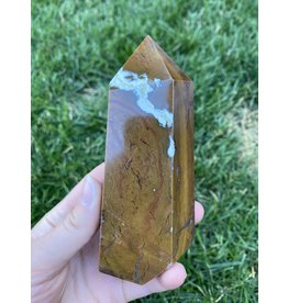 Indian Agate Tower #8 - imperfect cuts, 408gr