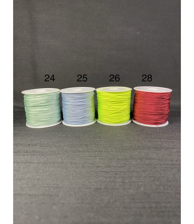 Mala Thread/Cord - 29 Colours - 0.8mm 45MR Roll