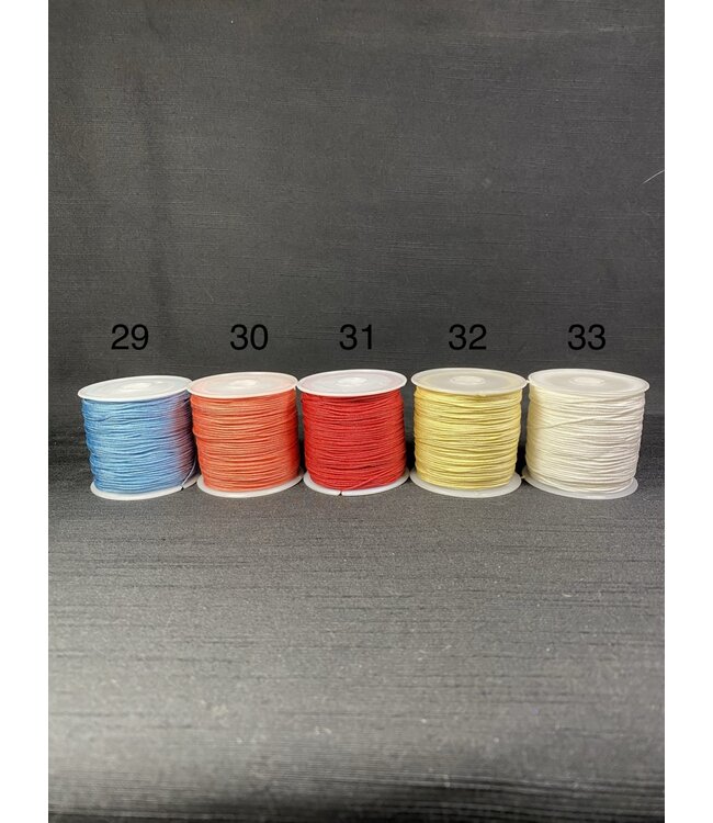 Mala Thread/Cord - 29 Colours - 0.8mm 45MR Roll