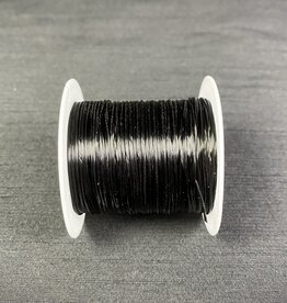 Elastic Fiber Thread Black/White 0.8mm Cord 10mr Roll