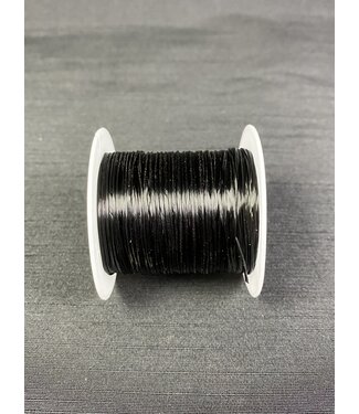 Elastic Fiber Thread Black/White 0.8mm Cord 10mr Roll