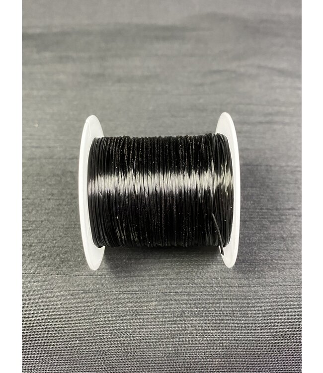 Elastic Fiber Thread Black/White 0.8mm Cord 10mr Roll