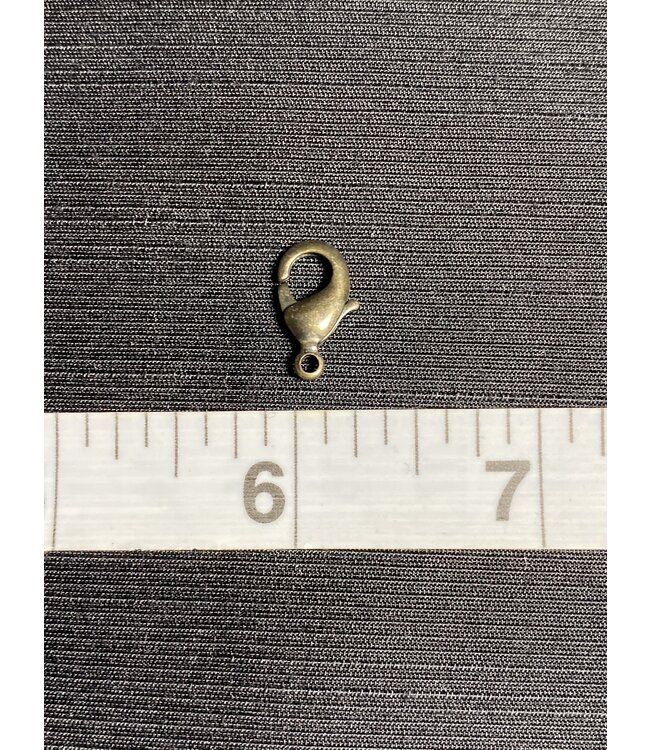 Antique Brass Lobster Claw 15mm x 8mm 5pk/25pk/50pk