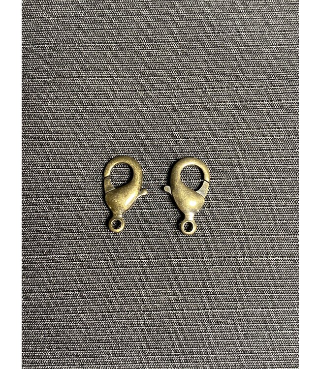 Antique Brass Lobster Claw 15mm x 8mm 5pk/25pk/50pk