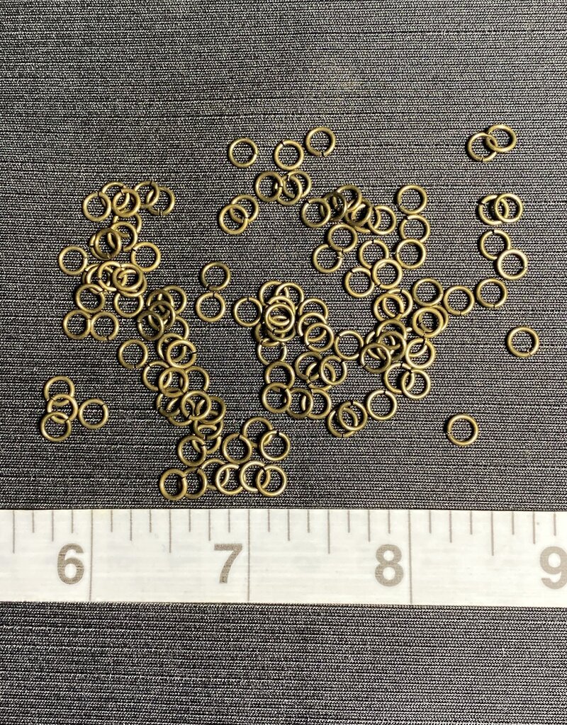 Antique Brass Jump Ring Unsoldered 5mm x 0.8mm 50gr/100gr bags