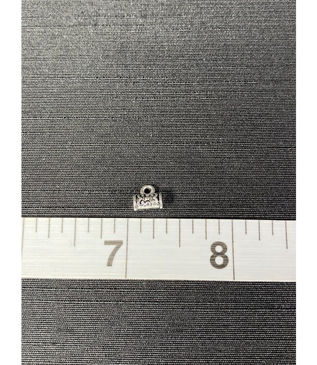 Tibetan Style Bail Beads Antique Silver 7mm x 6mm 50 Pack