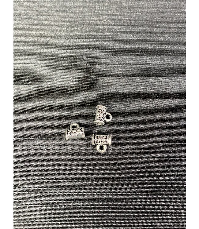 Tibetan Style Bail Beads Antique Silver 7mm x 6mm 50 Pack