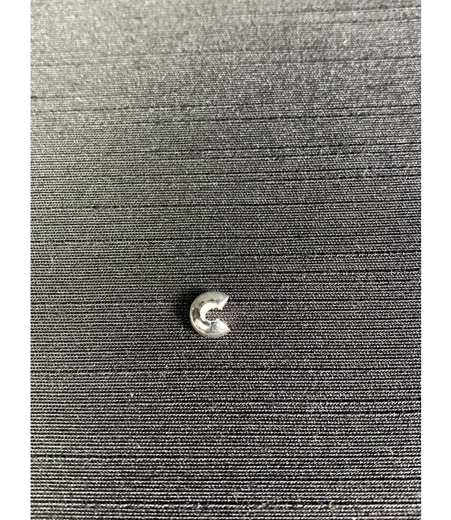 Brass Crimp Cover Silver 5mm 100 Pack