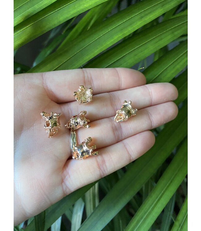 Skull Spacer, Skull with Crown - 6 Colours - 13mm x 10.5mm x 9.5mm 5 Pack