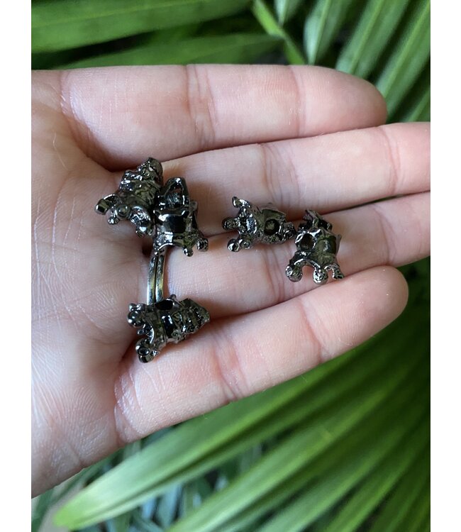 Skull Spacer, Skull with Crown - 6 Colours - 13mm x 10.5mm x 9.5mm 5 Pack