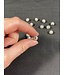 Round Pave Beads - Platinum 6mm 8mm 5 Pack