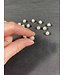 Round Pave Beads - Platinum 6mm 8mm 5 Pack