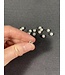 Round Pave Beads - Platinum 6mm 8mm 5 Pack