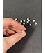 Round Pave Beads - Platinum 6mm 8mm 5 Pack