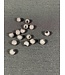 Round Pave Beads - Platinum 6mm 8mm 5 Pack