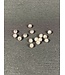 Round Pave Beads - Platinum 6mm 8mm 5 Pack
