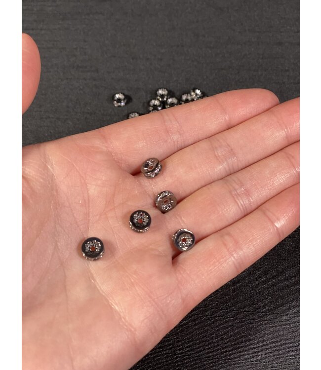 Cubic Zirconia Beading Spacer, Grade A - 4 Colours - 7mm x 3mm 5 Pack