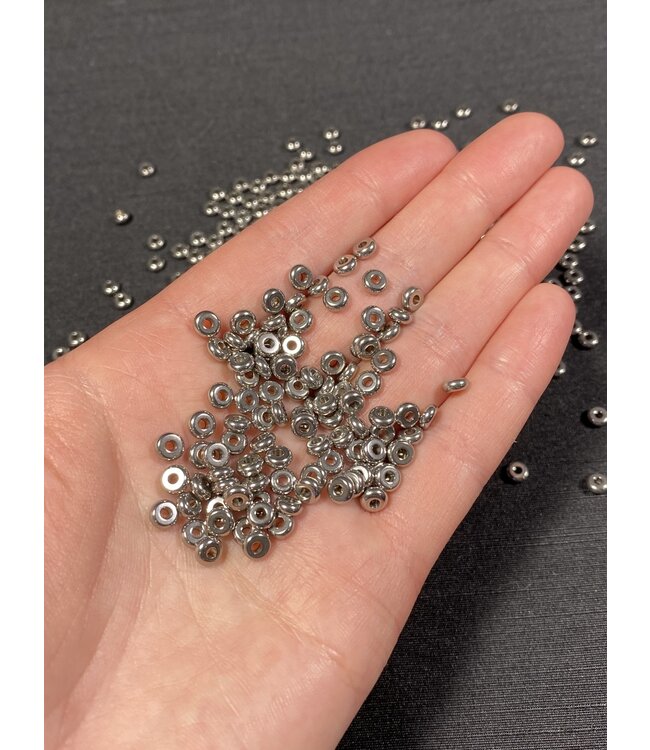 Flat Spacer Stainless Steel Gold OR Silver 5mm x 2mm 50 Pack