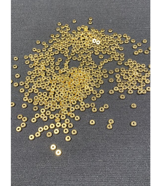 Flat Spacer Stainless Steel Gold OR Silver 5mm x 2mm 50 Pack