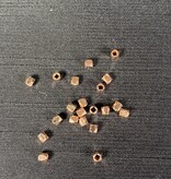 Rose Gold Faceted Spacer - Brass - 3mm x 3mm 50 Pack
