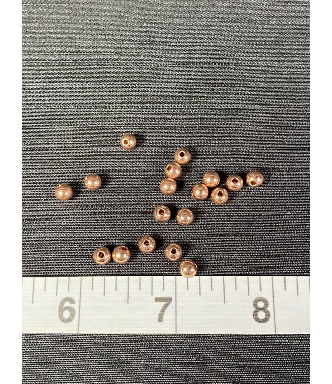 Rose Gold Round Spacer - Brass - 5mm 50 Pack