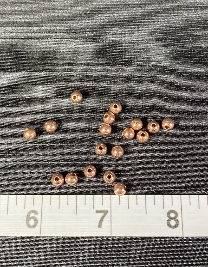 Rose Gold Round Spacer - Brass - 5mm 50 Pack