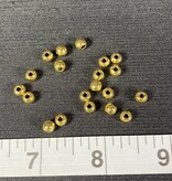 Gold Round Spacer Brass Bead 5mm 50 Pack