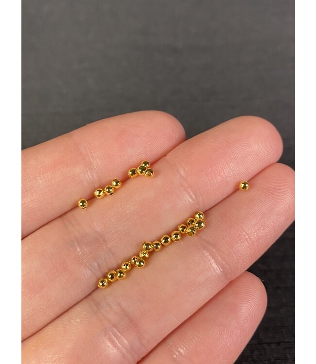 Gold Round Spacer - Iron Bead - 2mm/3mm - Package of 20gr