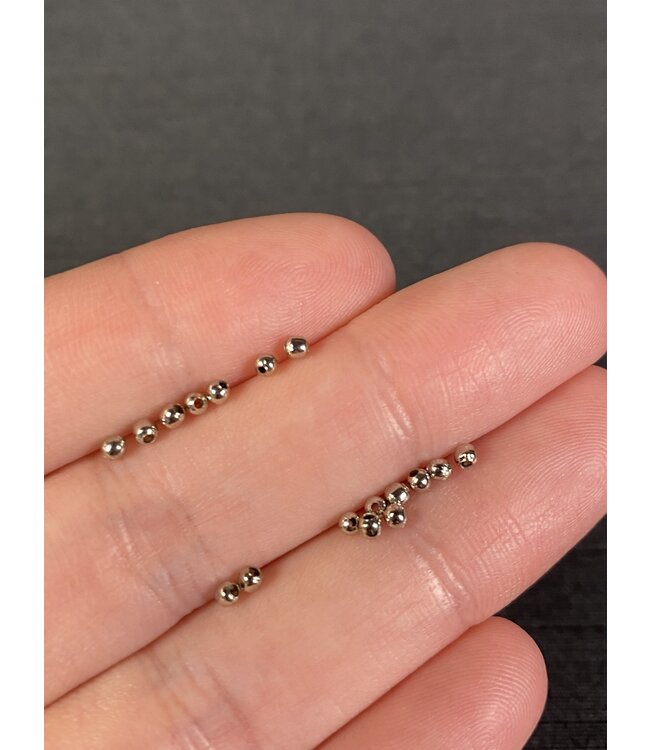 Platinum Round Spacer - Iron Bead - 2mm/3mm - Package of 20gr