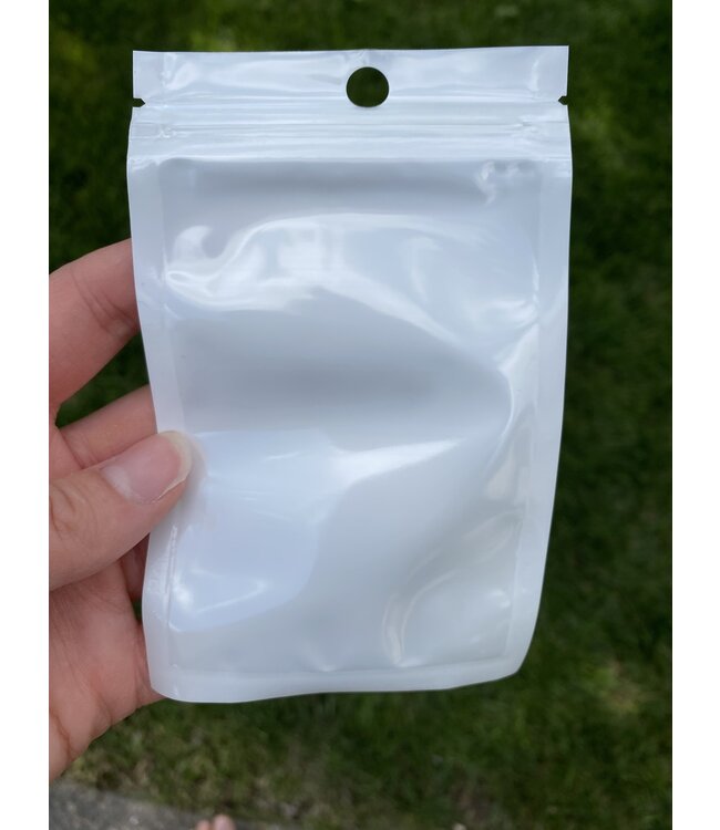 Plastic Ziplock Bag, pearl film finish, with hanging hole, 50 bags