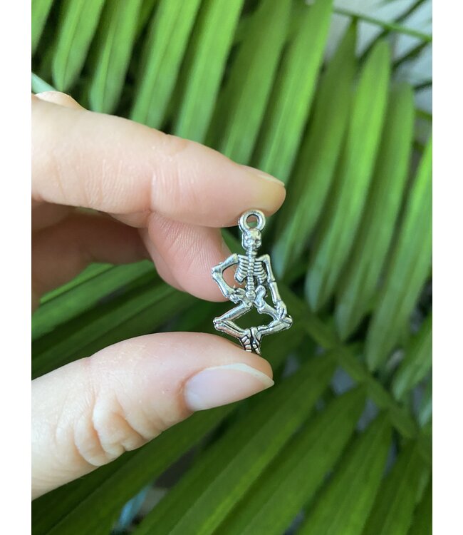 Skeleton Charm Antique Silver 26mm x 13.5mm 5 Pack *disc.*