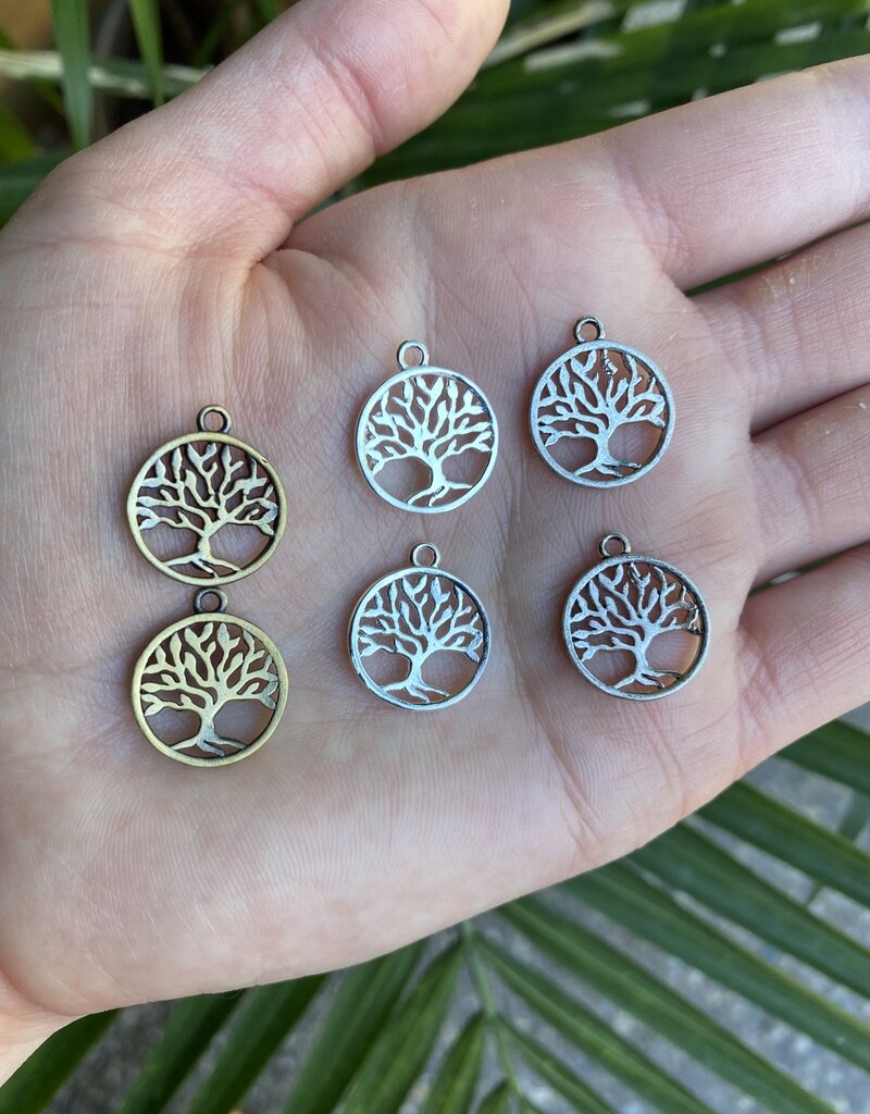 Tree of Life Charm - 3 colours - 18mm x 15mm 5 Pack