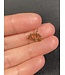 Lotus Charm Real Gold Plated 10.5mm x 12.5mm 5 Pack